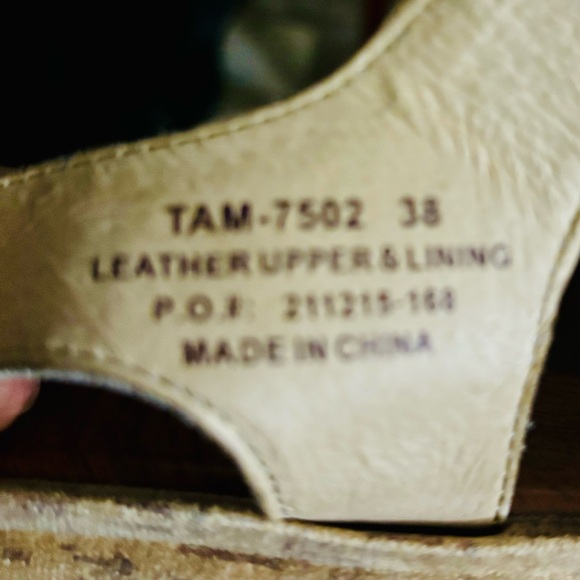 Alegria White  Open Toe Wood Look Platform Sandals - Picture 3 of 4